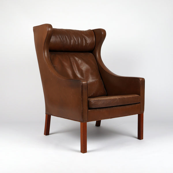 689 Fredericia Wing Chair 2204 Ohrensessel von Borge Mogensen – Frontalansicht eingedreht