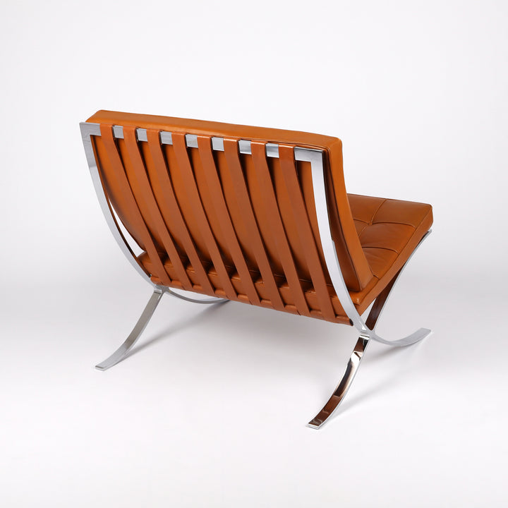 714 Knoll International Barcelona Chair von Mies van der Rohe – Rückansicht