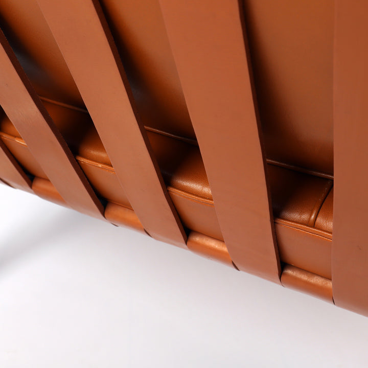 714 Knoll International Barcelona Chair von Mies van der Rohe – Detailansicht Untere Rückenlehne von hinten