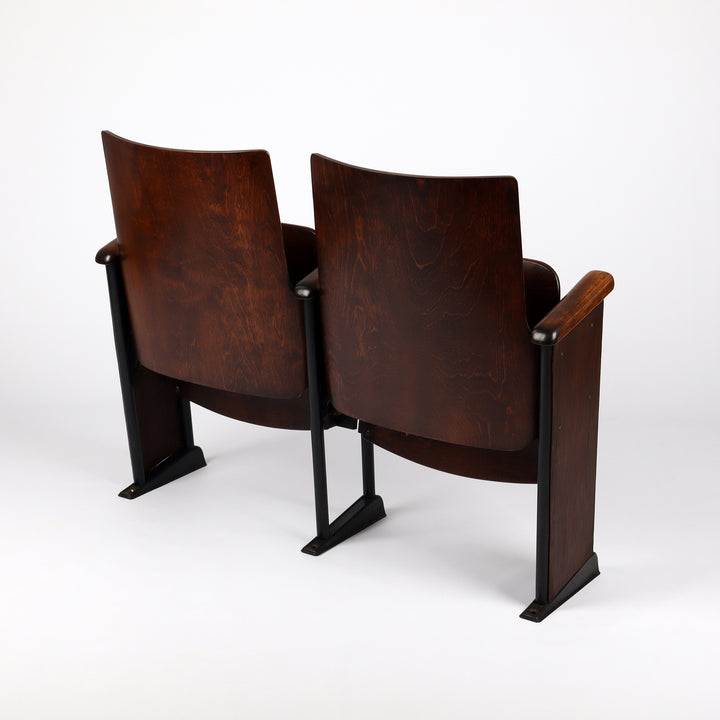 756 Mid-Century Kinosessel von Fibrocit – Rückansicht