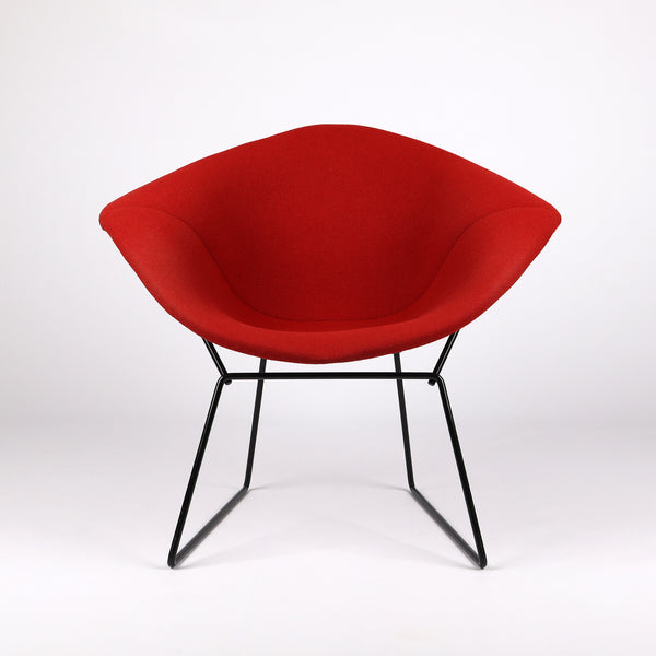 762 Knoll International Diamond Chair von Harry Bertoia Vollpolster rot – Frontalansicht