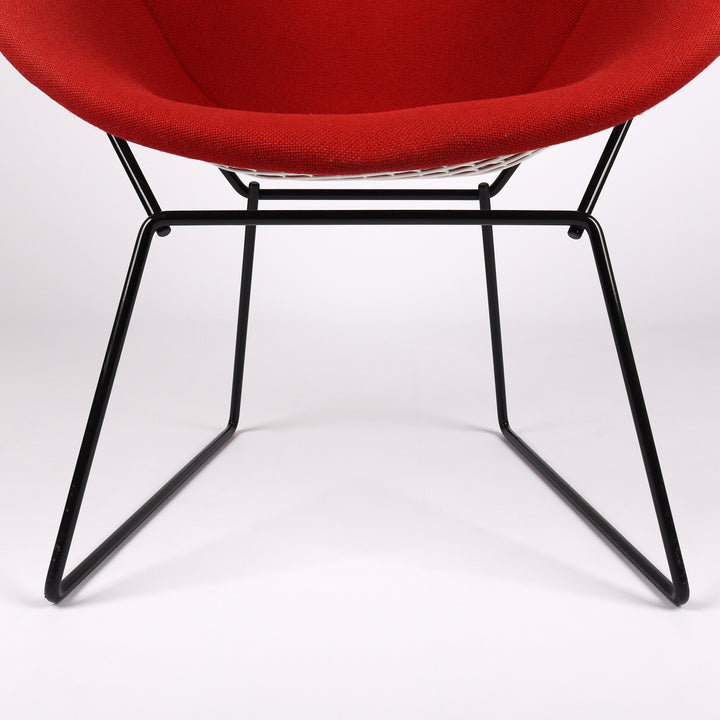 762 Knoll International Diamond Chair von Harry Bertoia Vollpolster rot – Detailansicht Gestell