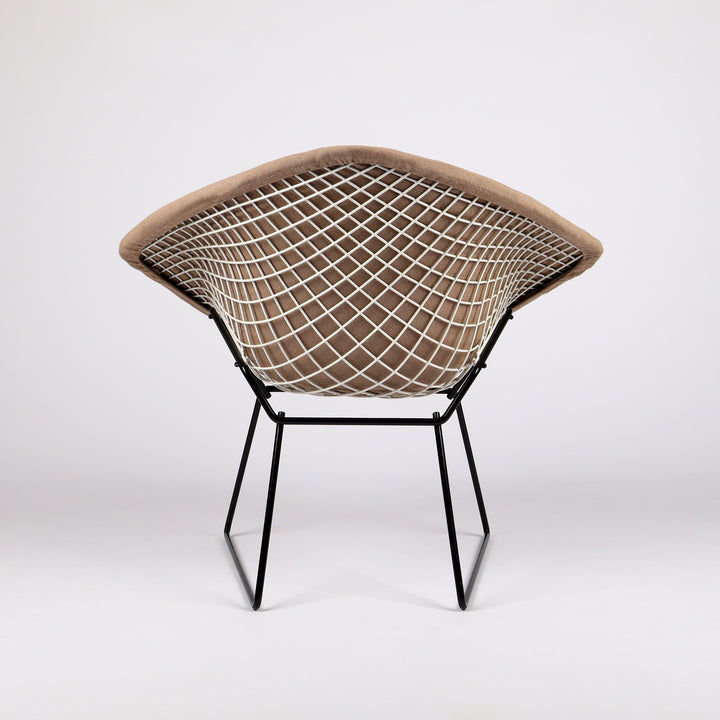 763 Knoll International Diamond Chair von Harry Bertoia Vollpolster beige – Rückansicht