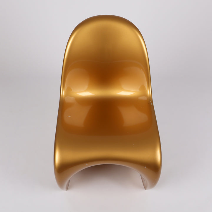 780 Limitierter Vitra Panton Chair von Verner Panton gold Sonderedition – Frontalansicht von oben