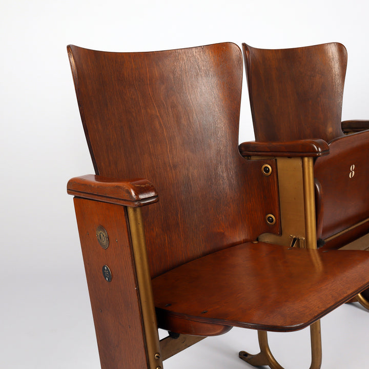 782 Mid-Century Kinosessel von Fibrocit – Detailansicht Sitzfläche und Rückenlehne