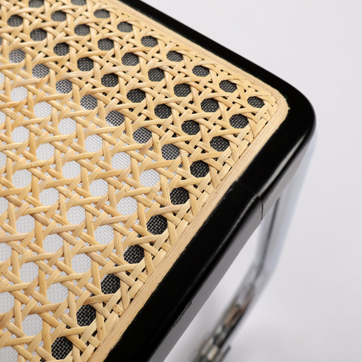 789 Thonet S 32 V Freischwinger Stuhl von Marcel Breuer – Detailansicht Sitzfläche mit Stützgewebe