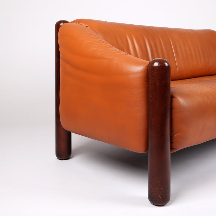 791 De Sede Dreisitzer Sofa DS 27 b Leder cognacbraun – Detailansicht seitlich