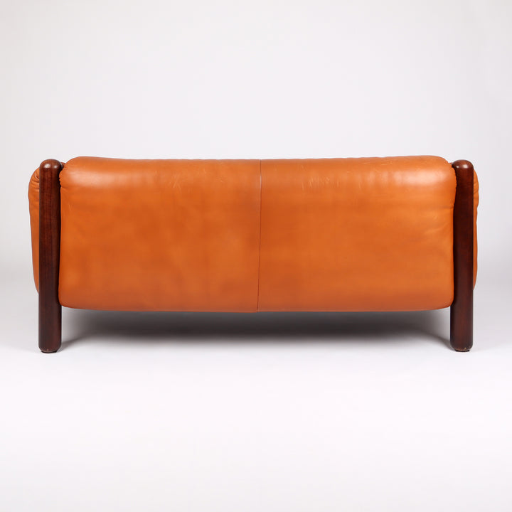 791 De Sede Dreisitzer Sofa DS 27 b Leder cognacbraun – Rückansicht