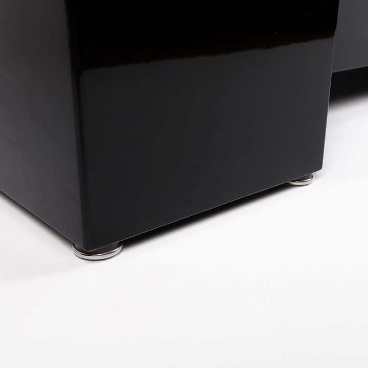 792 Knoll International Brigadier Sessel von Cini Boeri Leder schwarz – Detailansicht Gestell 