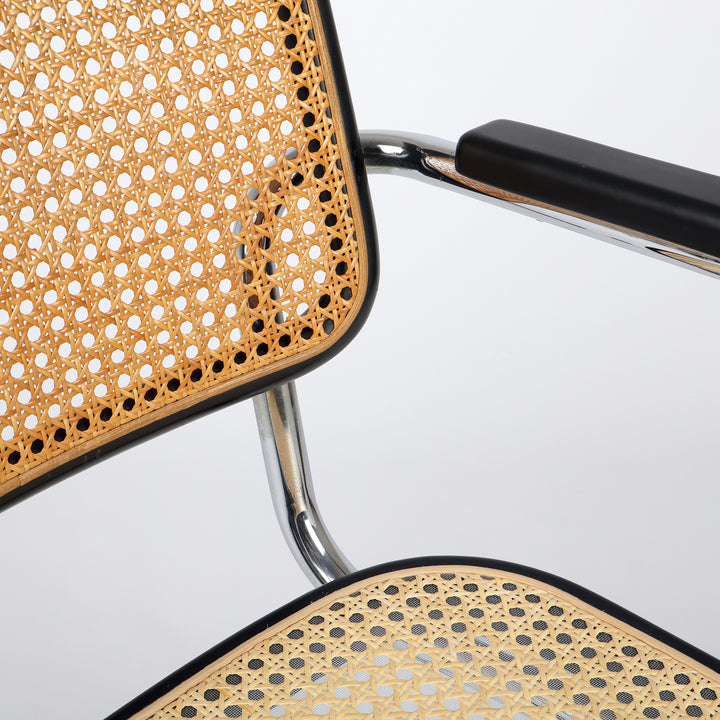 814 Thonet S64 V Freischwinger Stuhl von Marcel Breuer – Detailansicht Geflecht