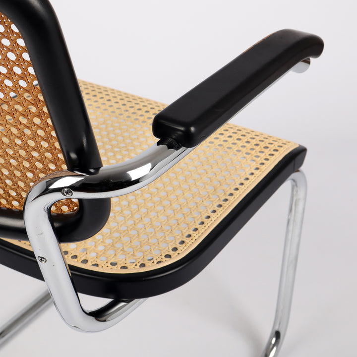814 Thonet S64 V Freischwinger Stuhl von Marcel Breuer – Detailansicht Armlehne rechts