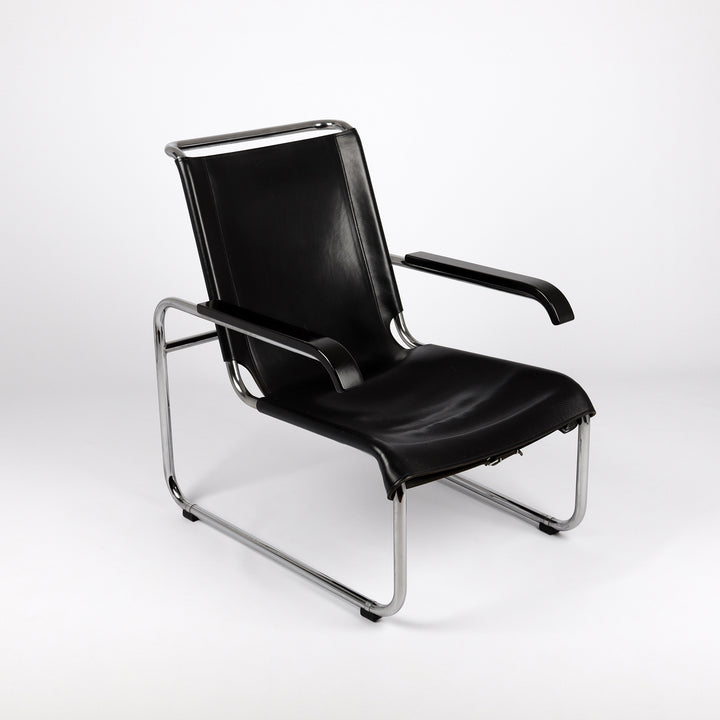 815 Thonet S 35 L Freischwinger Sessel von Marcel Breuer – Frontalansicht eingedreht von oben